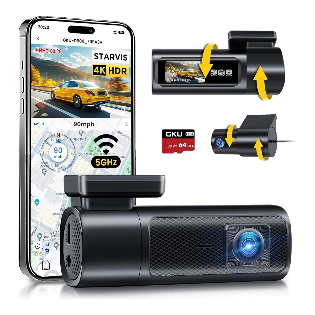 GKU D900 — 4K + 1080p · B0DC9411C9